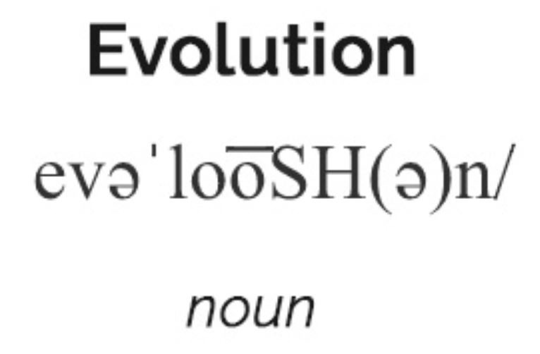 Evolution definition